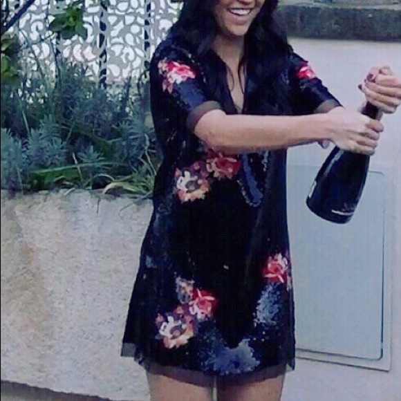 Sequin floral Zara dress - Picture 4 of 4